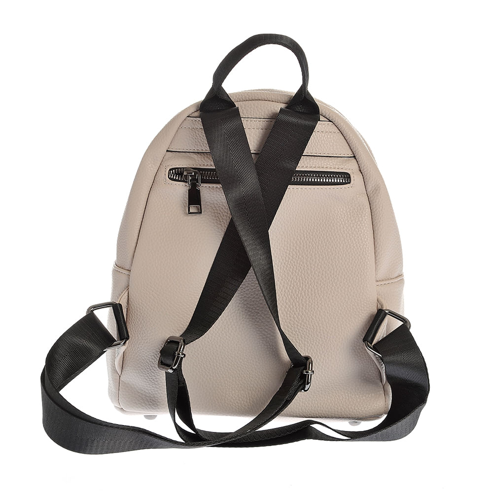 Rucsac roz cu buzunar frontal si nituri metalice - 2 | YEO