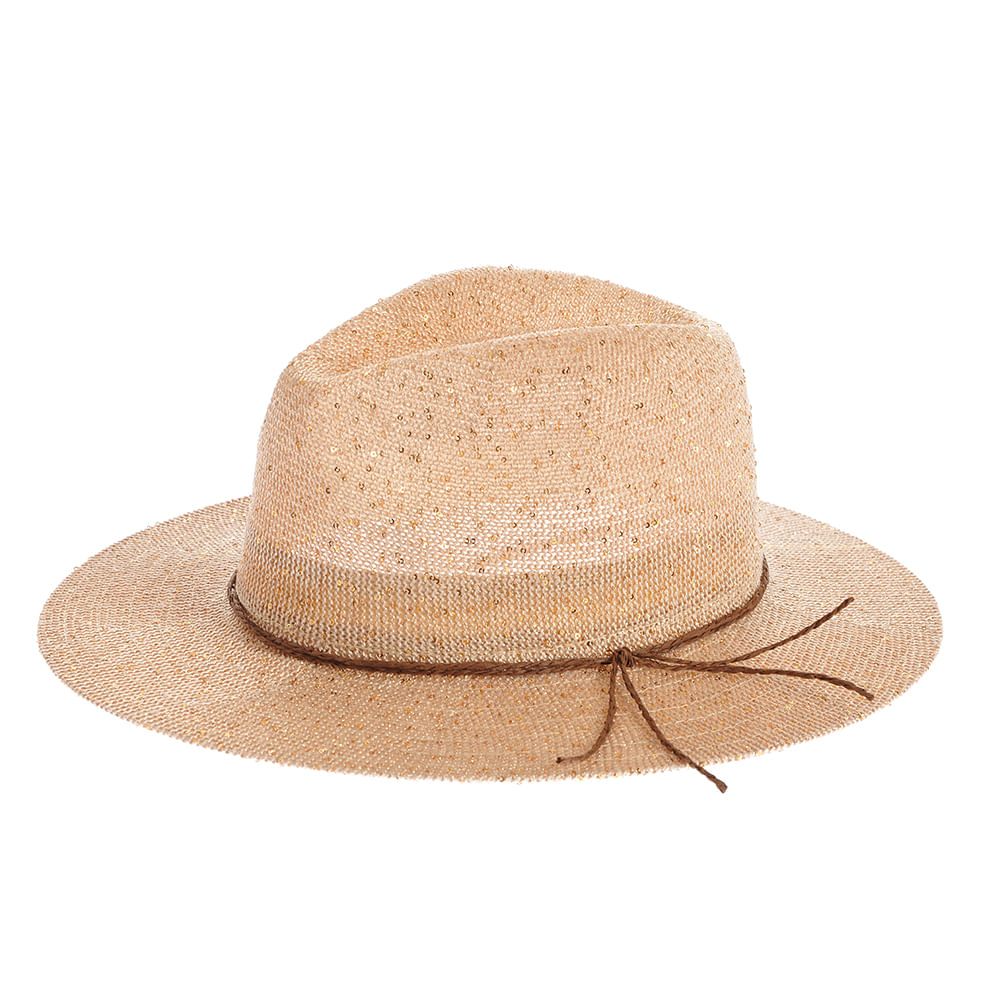 Palarie bej cu accesoriu maro - 2 | YEO