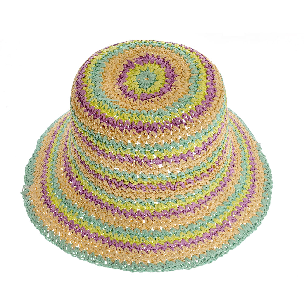 Palarie de vara cu cercuri multicolore - 1 | YEO