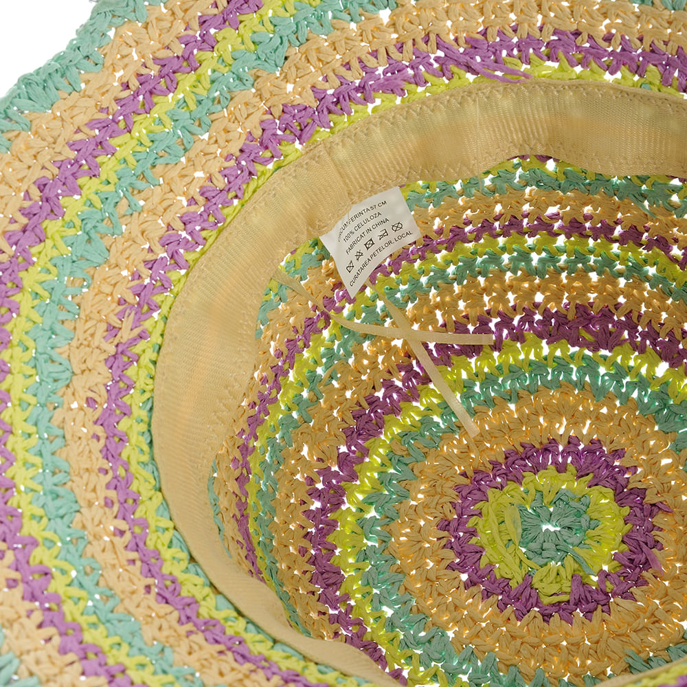 Palarie de vara cu cercuri multicolore - 3 | YEO