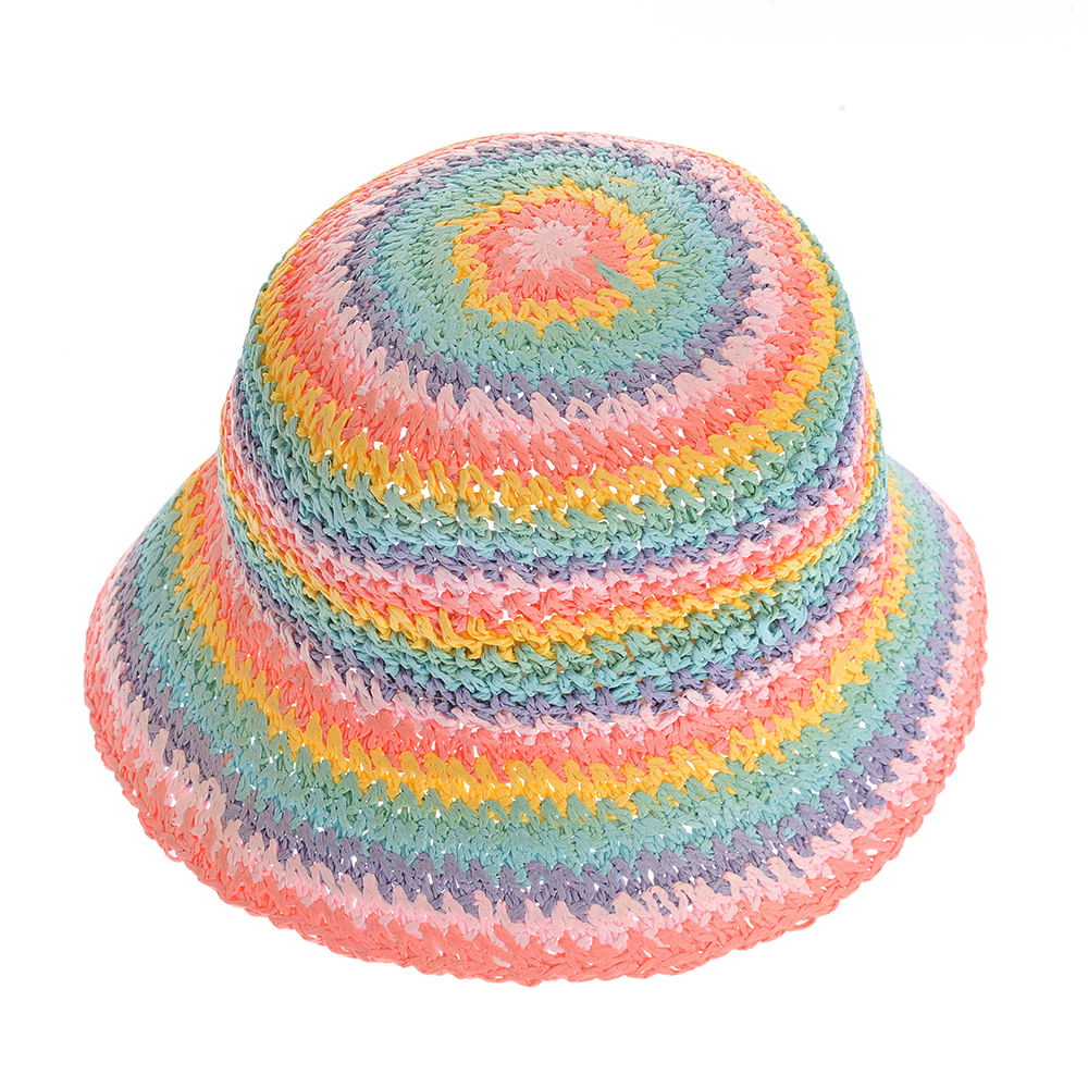Palarie de vara cu cercuri colorate