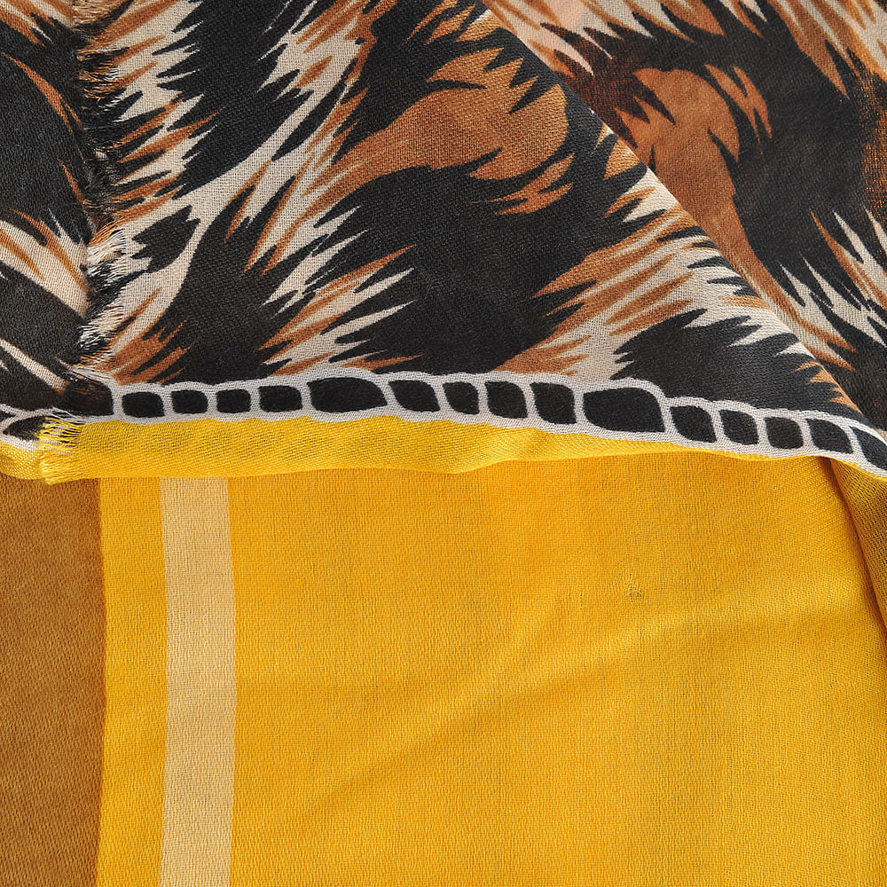Esarfa gabena cu animal print - 2 | YEO