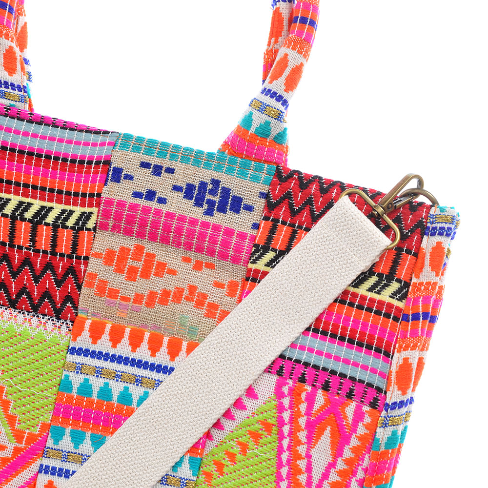 Geanta multicolora cu doua manere fixe - 2 | YEO
