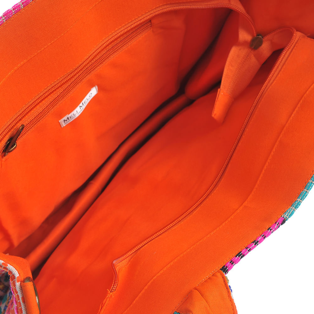 Geanta multicolora cu doua manere fixe - 3 | YEO