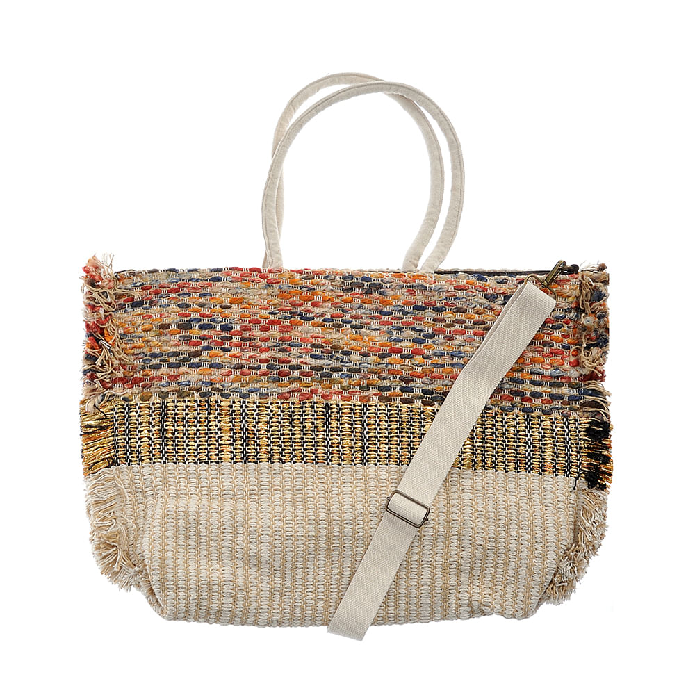 Geanta multicolora din bumbac - 2 | YEO