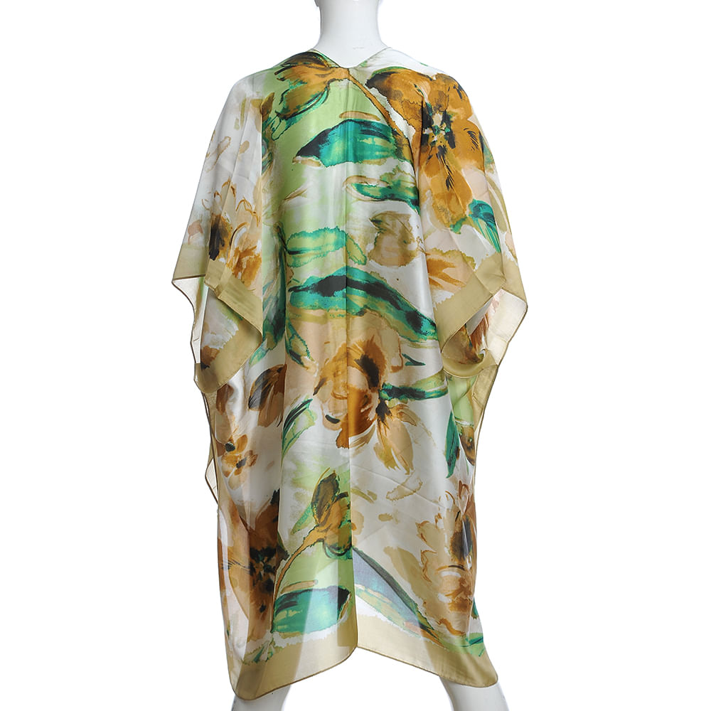 Poncho cu flori maro - 2 | YEO