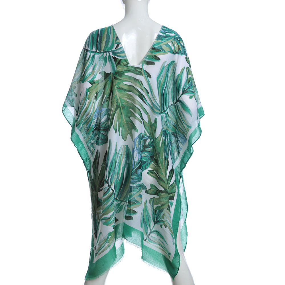 Poncho cu frunze verzi - 2 | YEO