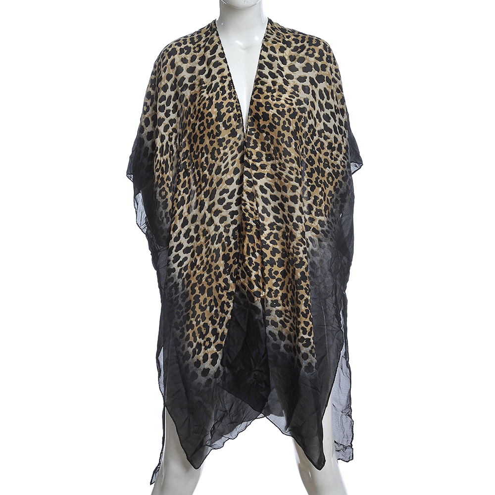 Poncho cu model animal print