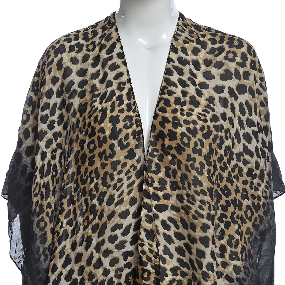 Poncho cu model animal print - 1 | YEO