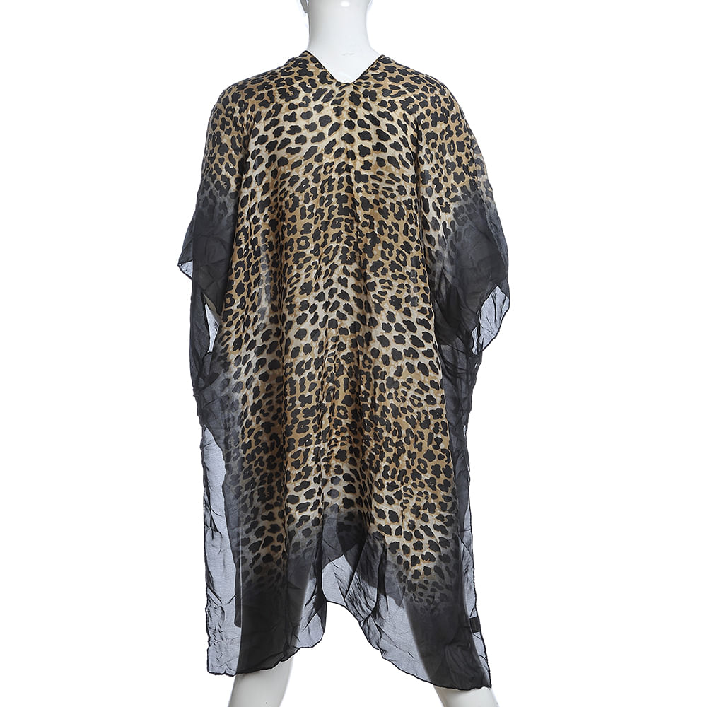 Poncho cu model animal print - 2 | YEO