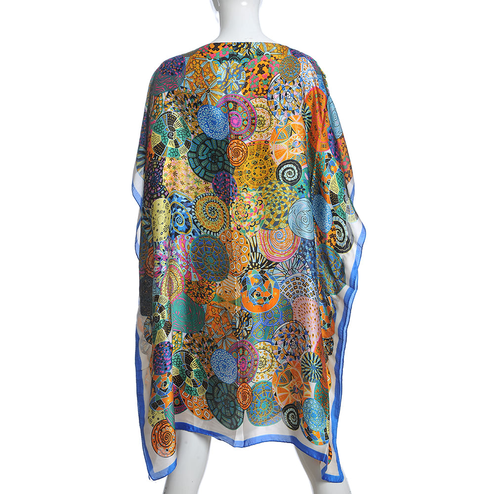 Poncho multicolor cu imprimeu mandala - 2 | YEO