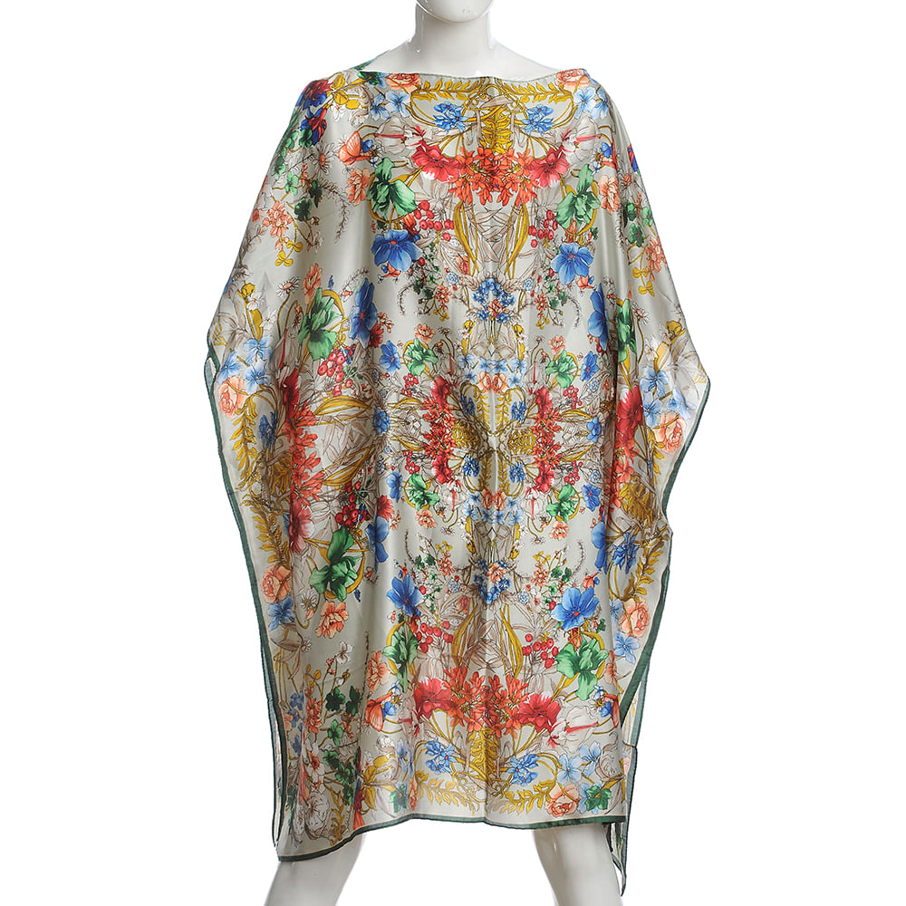 Poncho cu flori multicolore