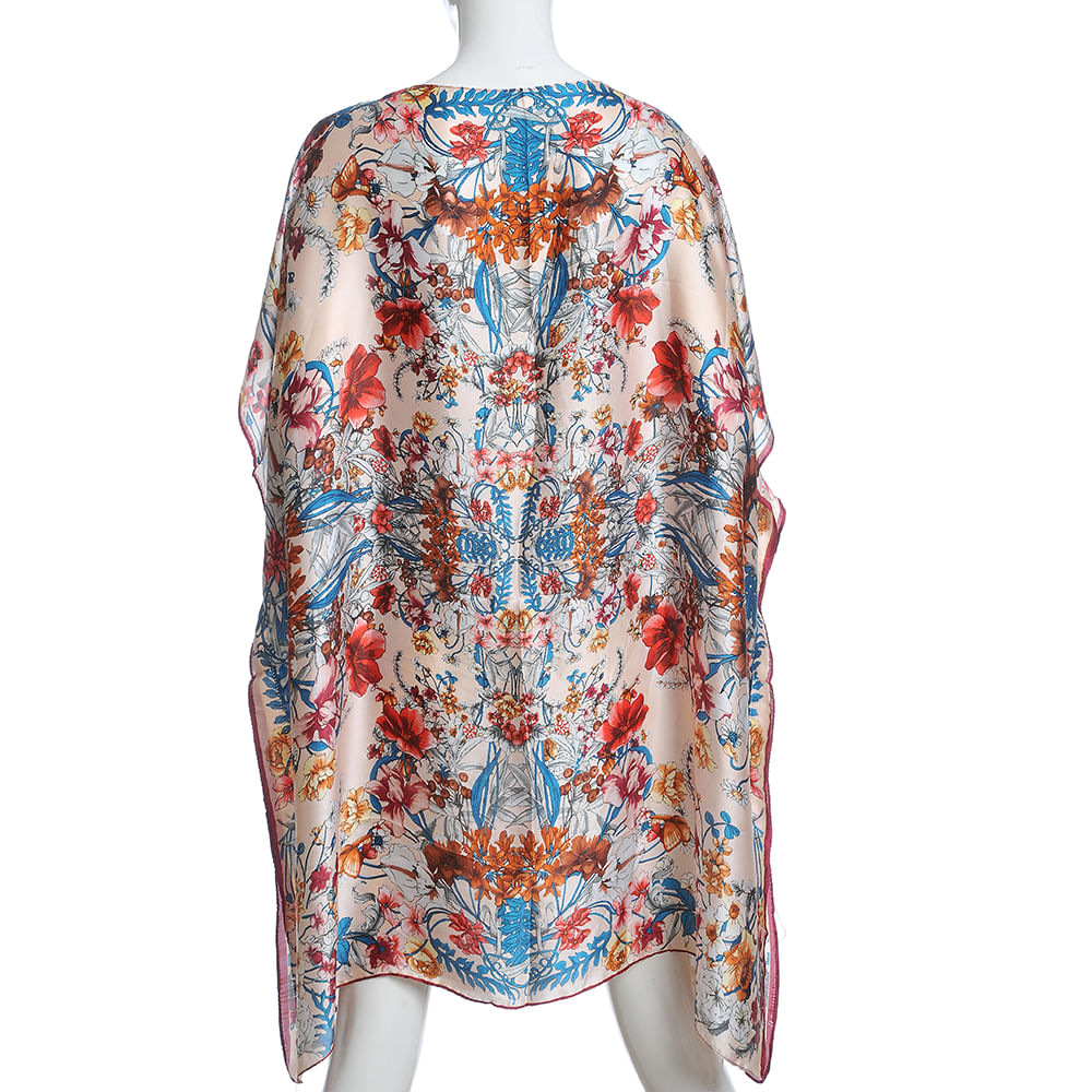 Poncho cu flori rosii - 2 | YEO