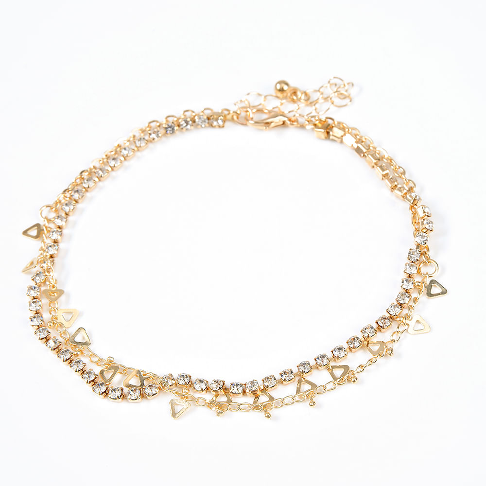 Bratara de picior dubla aurie - 2 | YEO