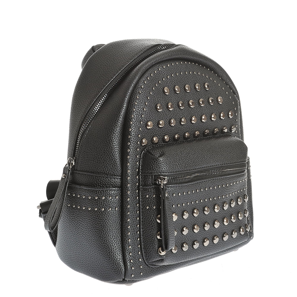 Rucsac negru cu nituri metalice - 1 | YEO