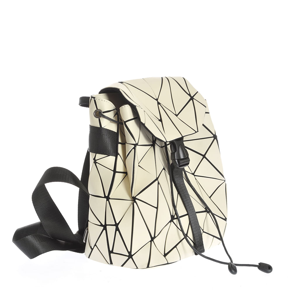Rucsac crem cu model geometric - 1 | YEO