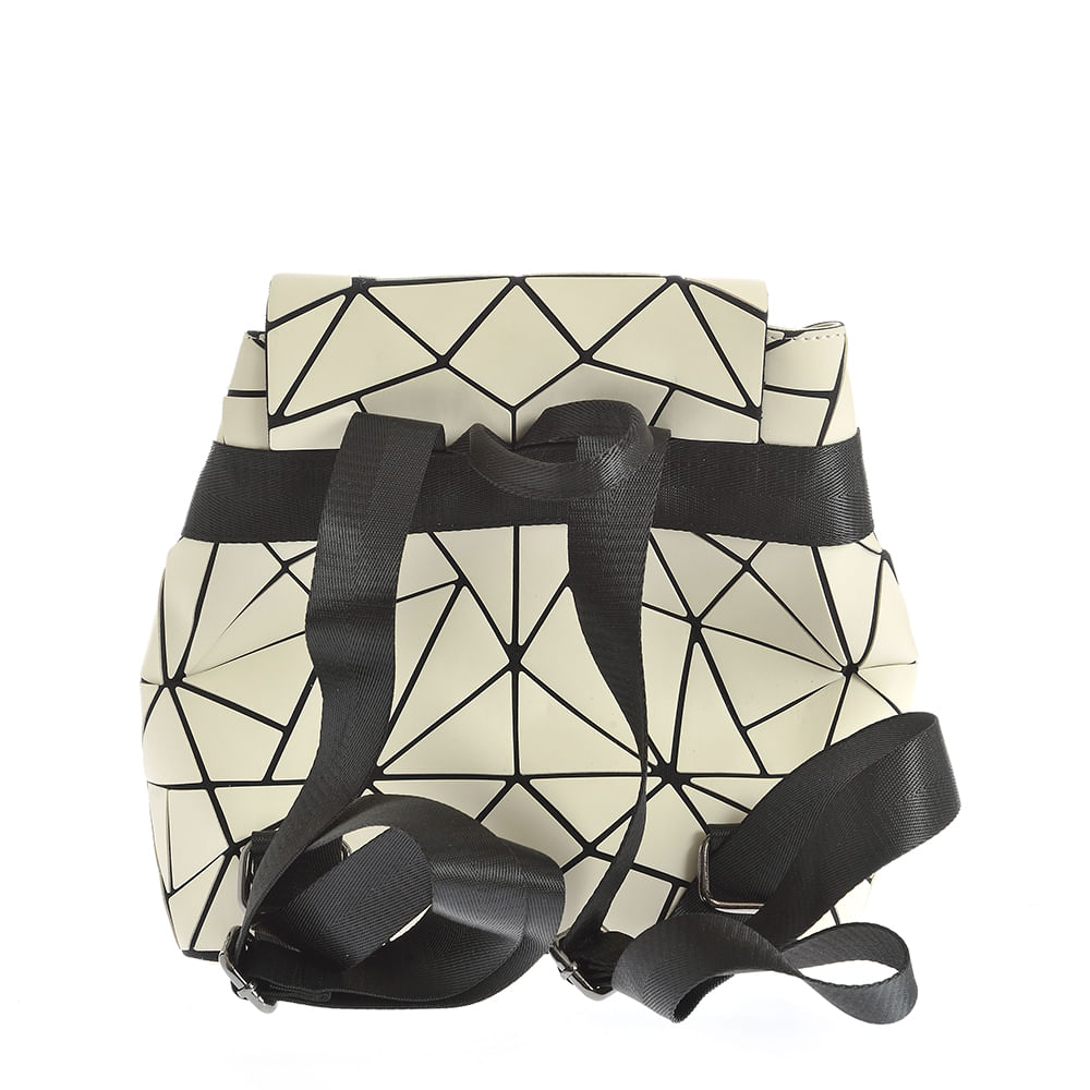 Rucsac crem cu model geometric - 2 | YEO