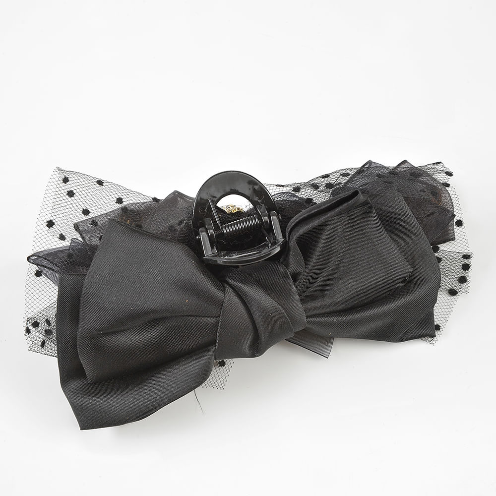 Cleste de par negru cu funda - 3 | YEO