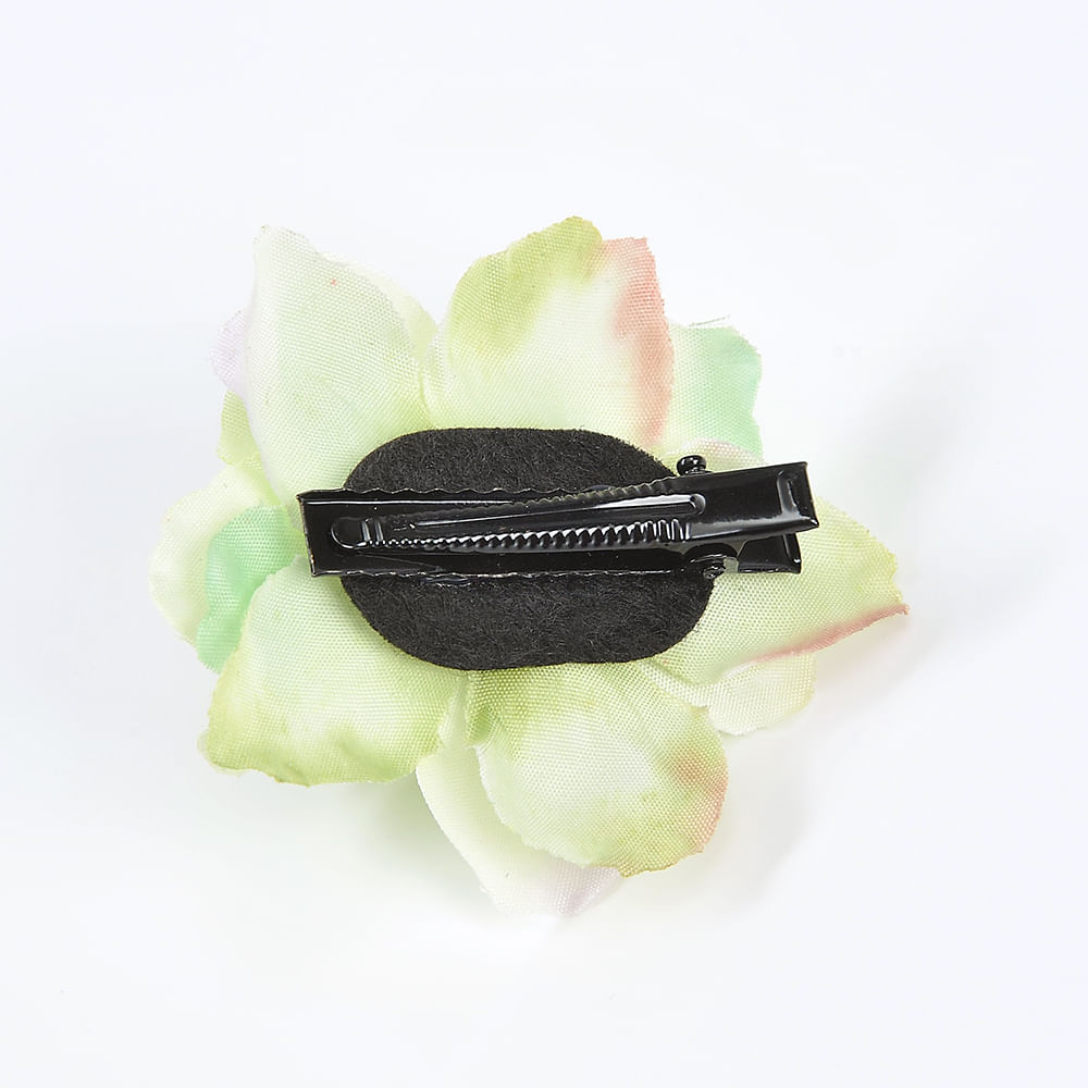 Agrafa de par cu floare verde - 1 | YEO
