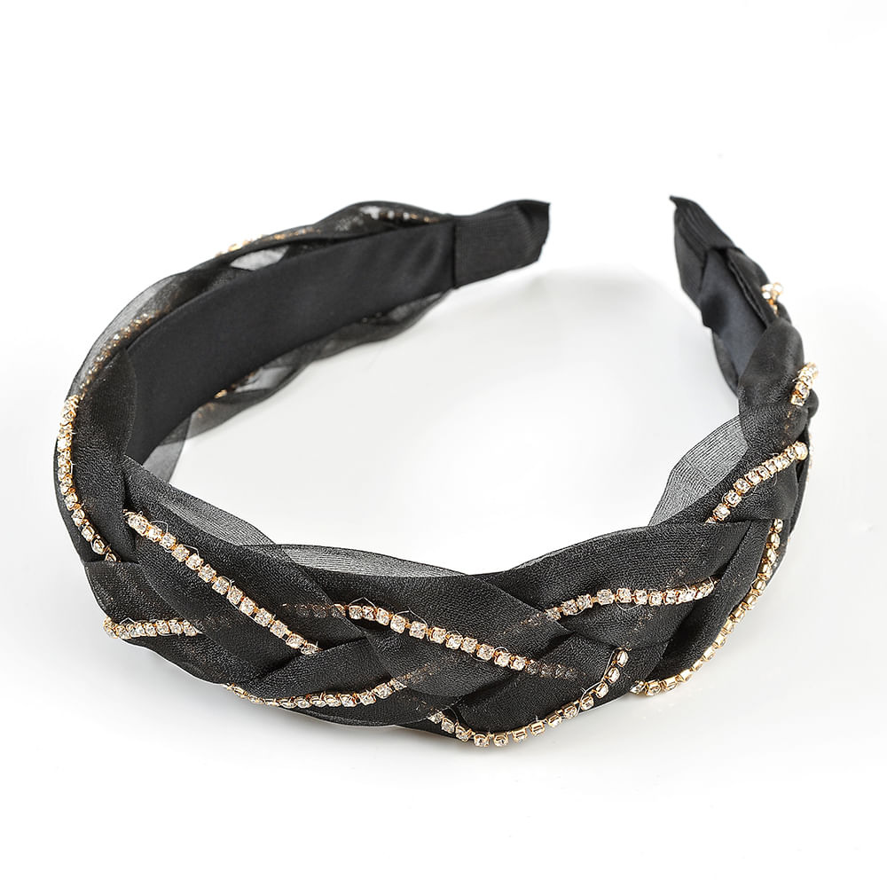 Bentita de par neagra cu aspect impletit - 3 | YEO