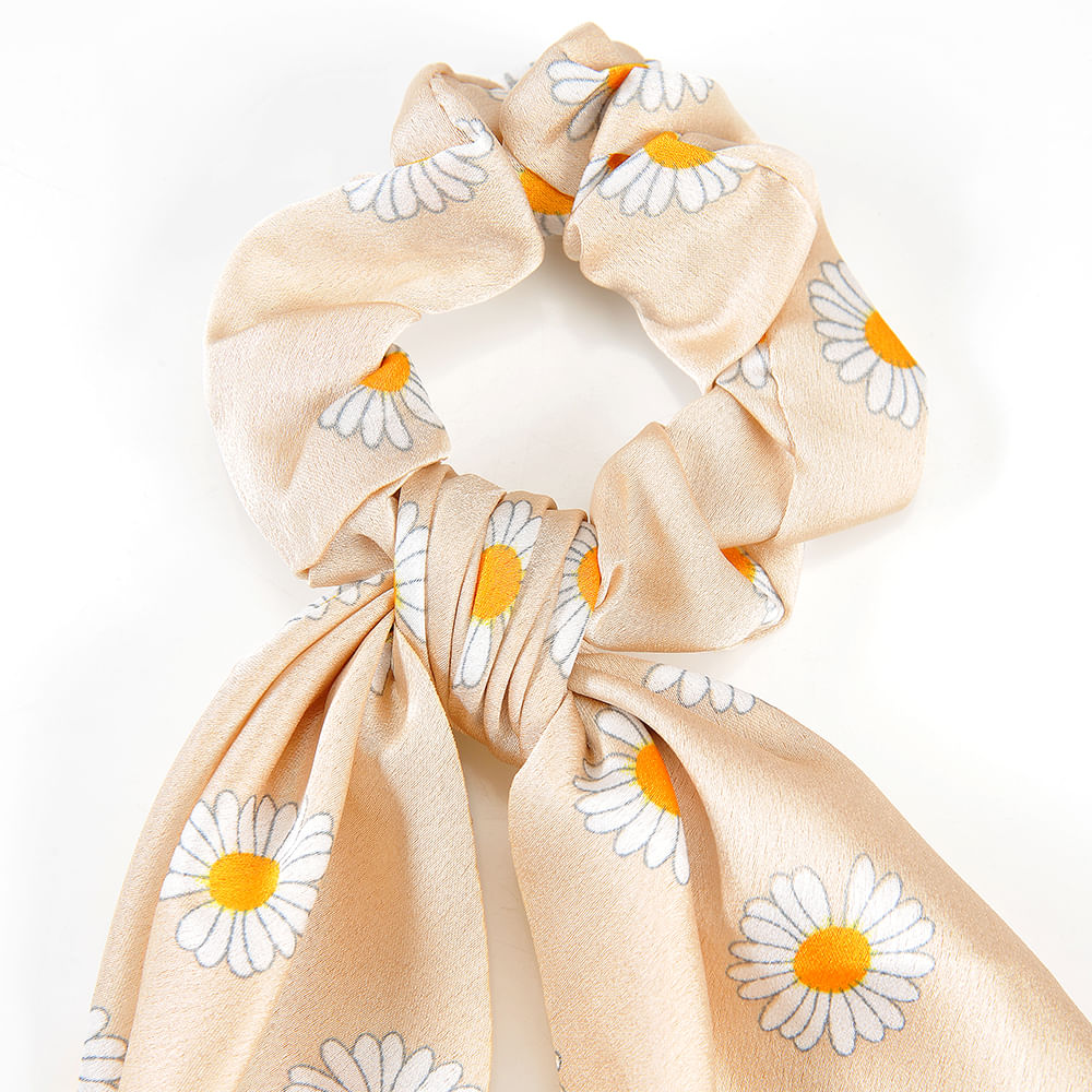 Elastic de par bej cu margarete - 1 | YEO