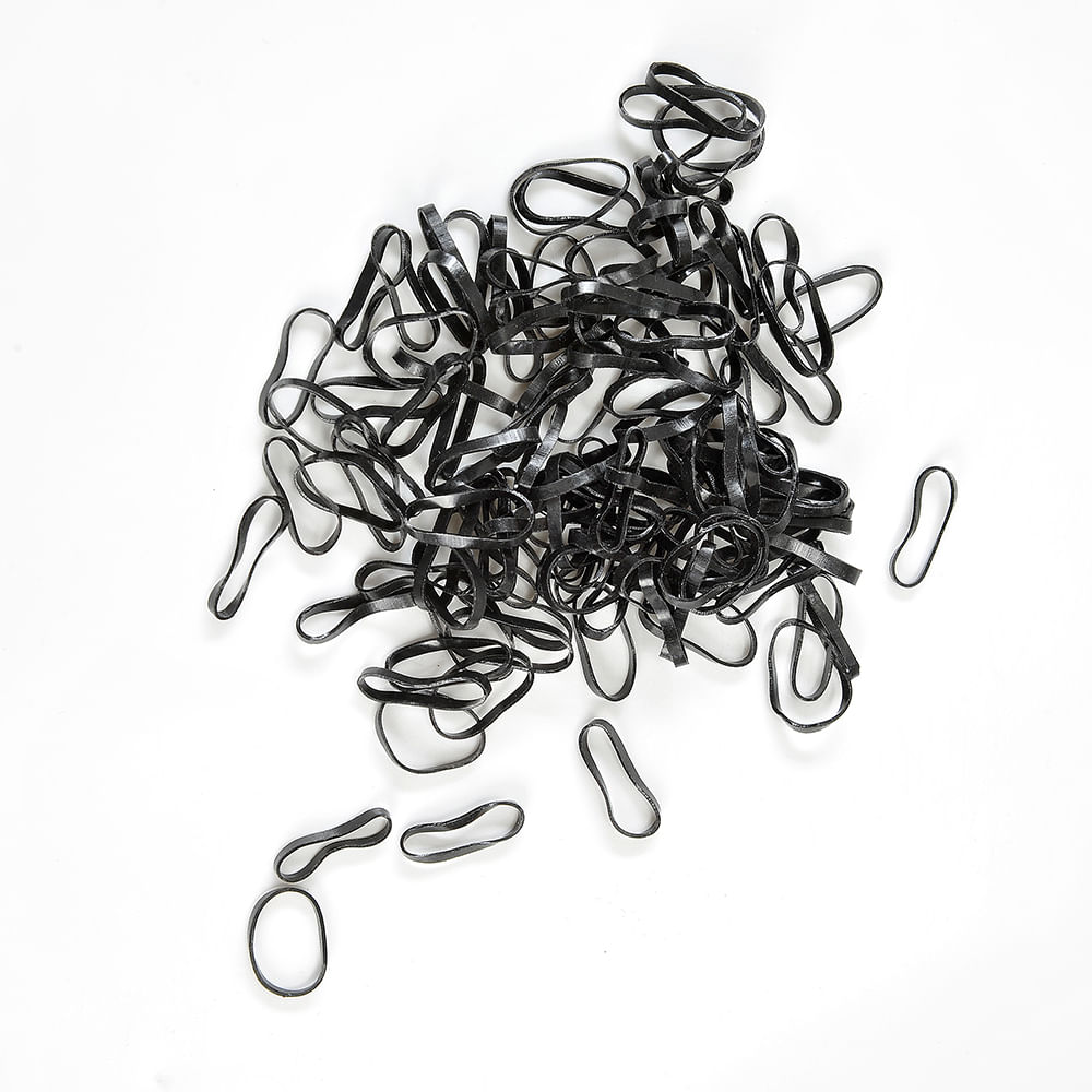 Set 100 elastice negre in husa unicorn - 1 | YEO