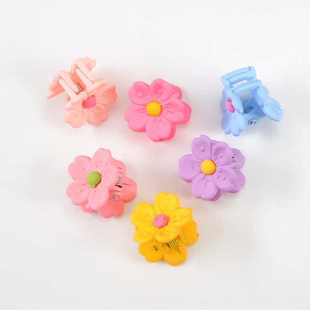 Set 6 clesti de par flori multicolore