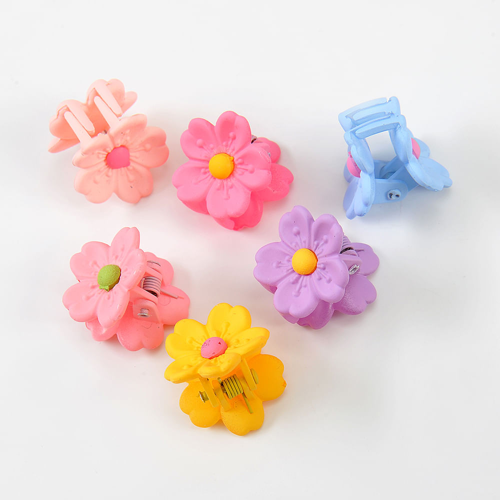 Set 6 clesti de par flori multicolore - 1 | YEO