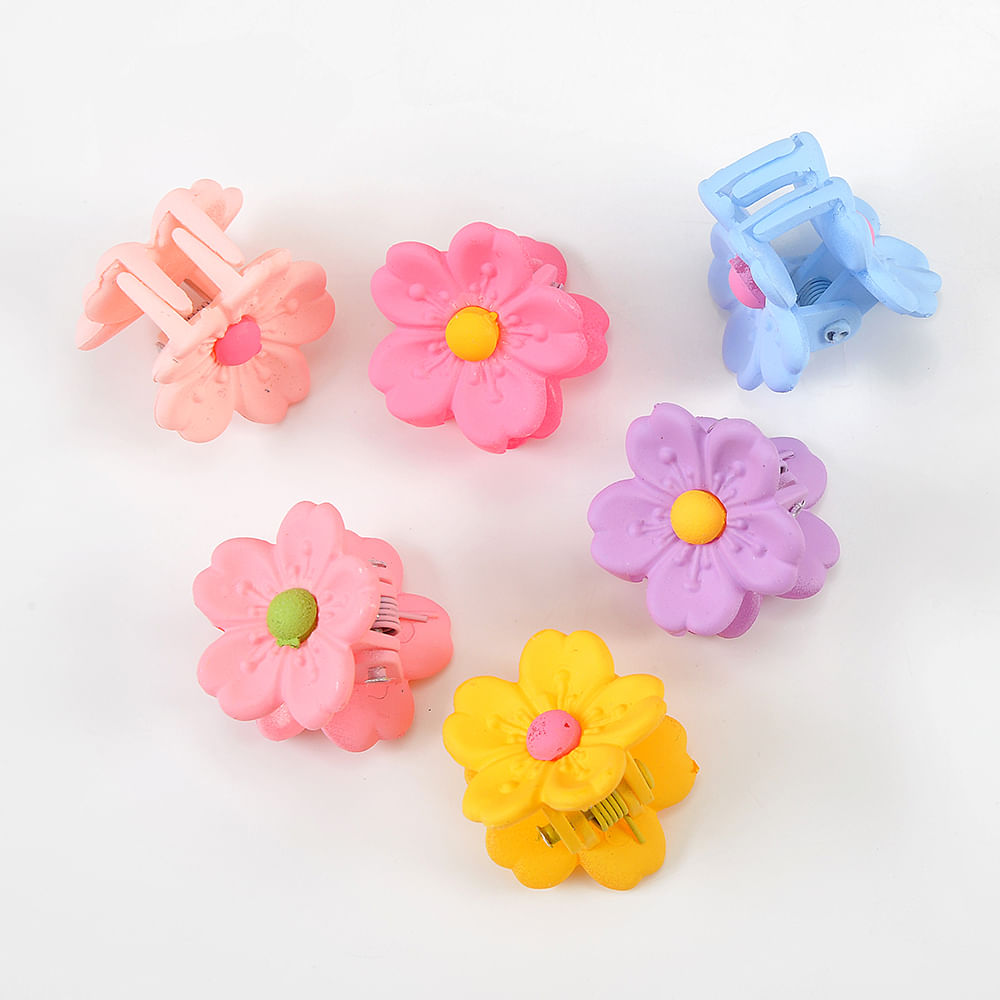 Set 6 clesti de par flori multicolore - 2 | YEO