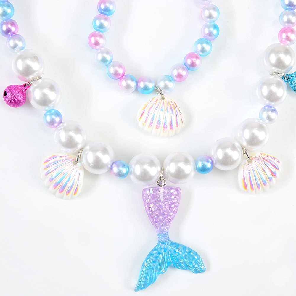 Set colier si bratara cu sirena si scoici - 1 | YEO