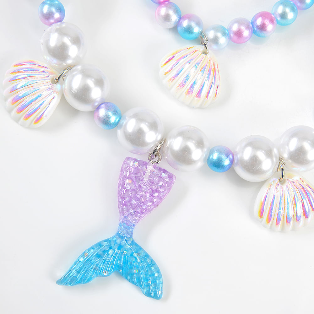 Set colier si bratara cu sirena si scoici - 2 | YEO
