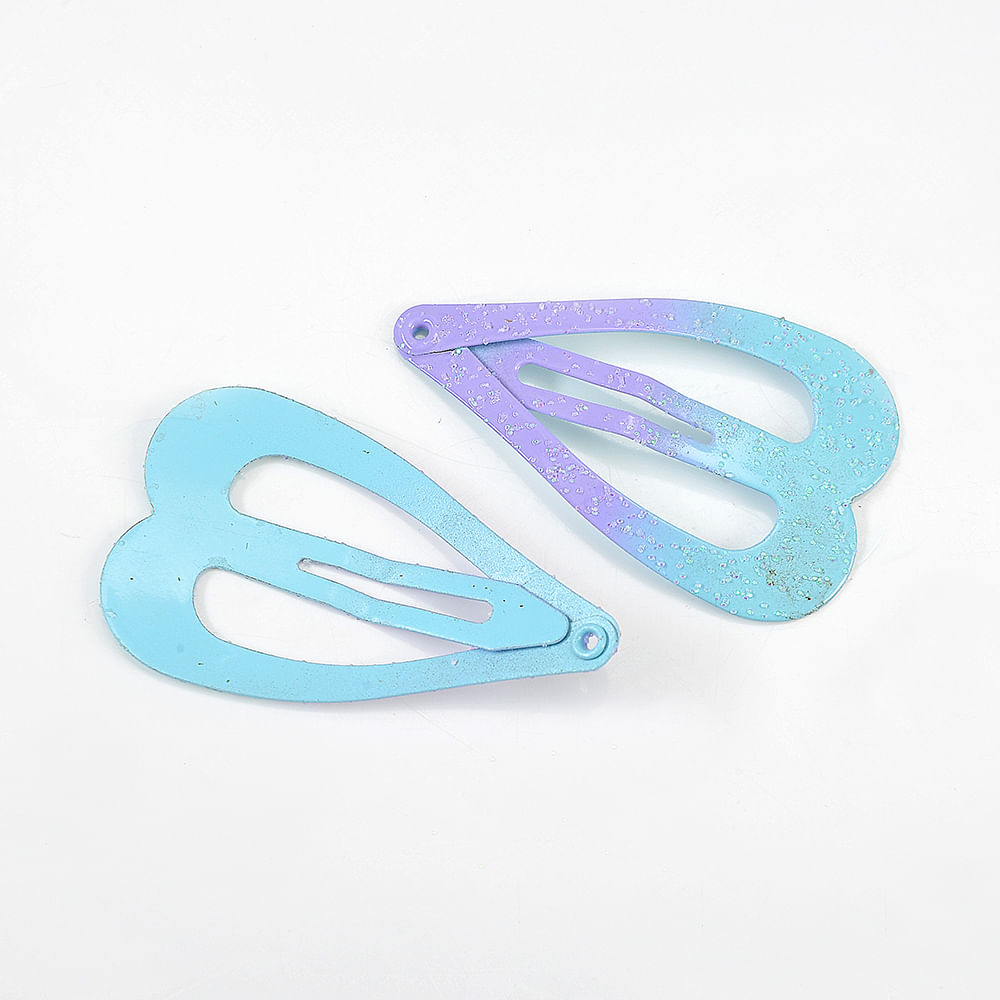 Set 2 agrafe inimi bleu cu mov - 2 | YEO