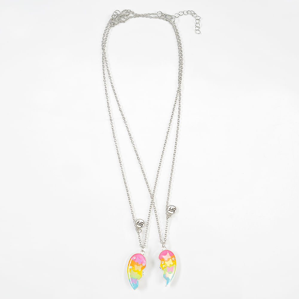 Set 2 coliere Best Friends inima colorata - 3 | YEO