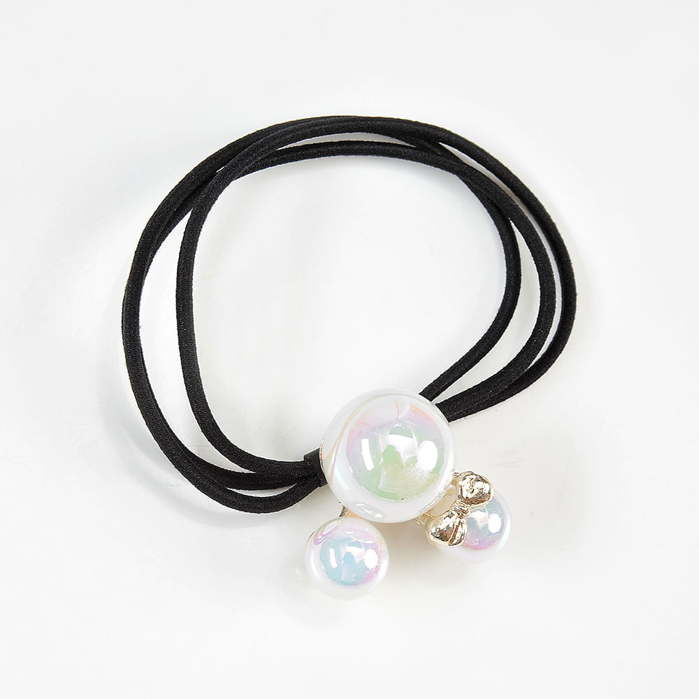 Elastic de par negru cu ursulet alb - 1 | YEO