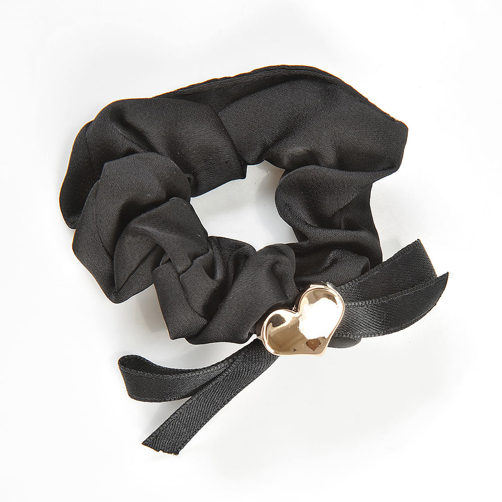 Elastic de par negru cu inima aurie - 3 | YEO