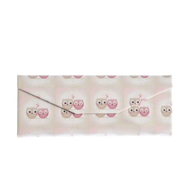 Etui roz cu 2 bufnite indragostite