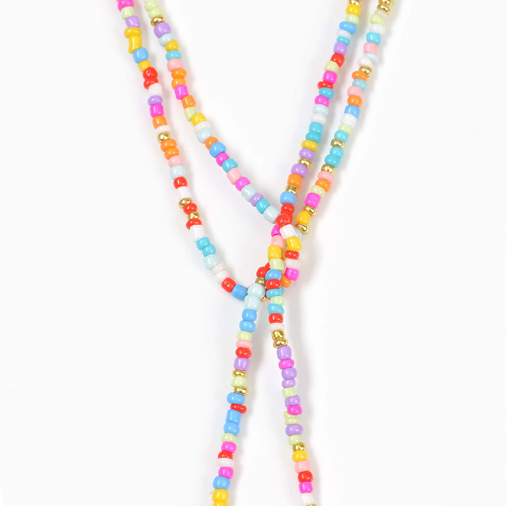 Snur ochelari cu margele multicolore - 1 | YEO