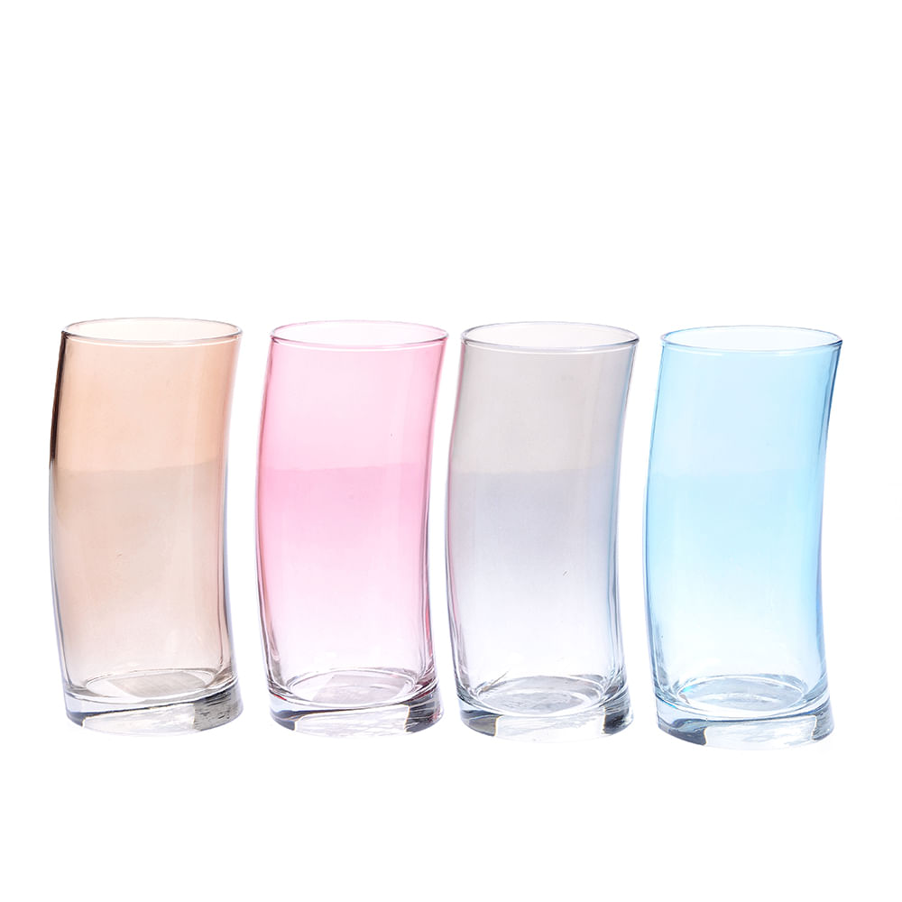 Pahar albastru din sticla 435 ml - 3 | YEO