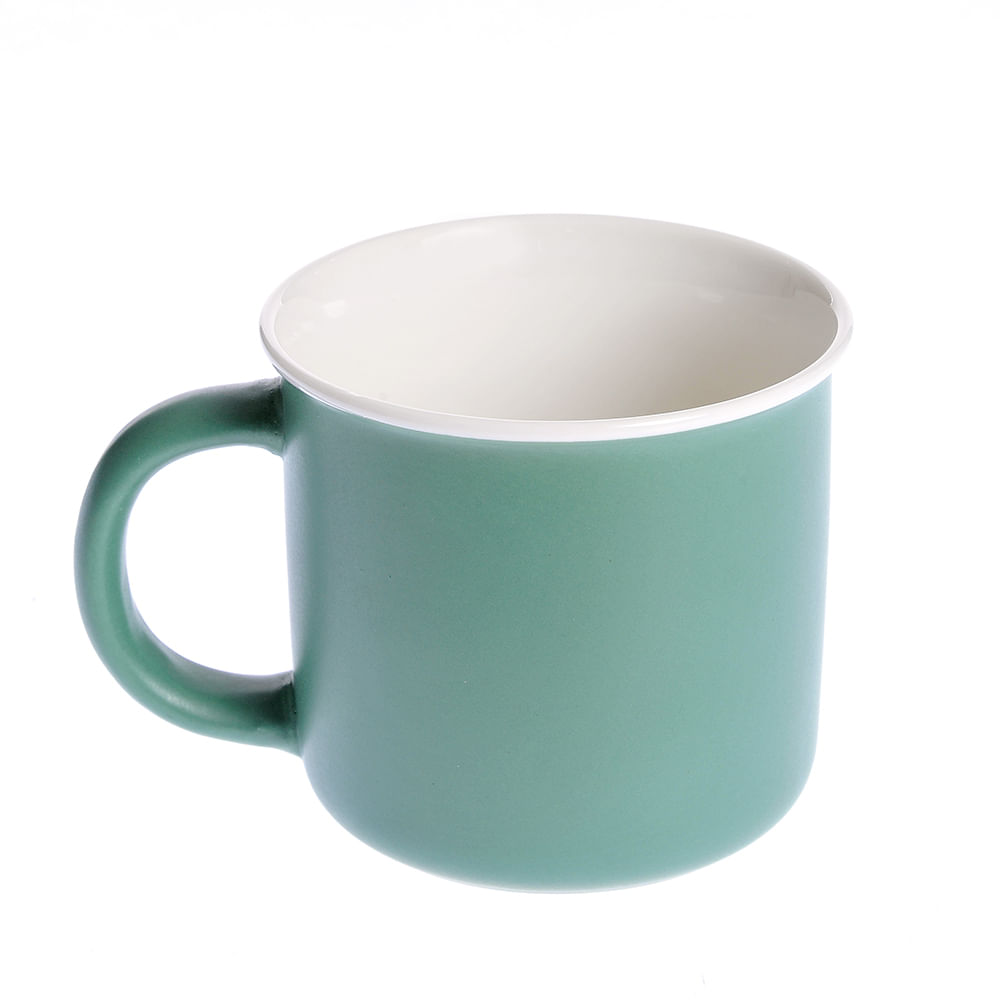 Cana verde din portelan 360 ml - 2 | YEO