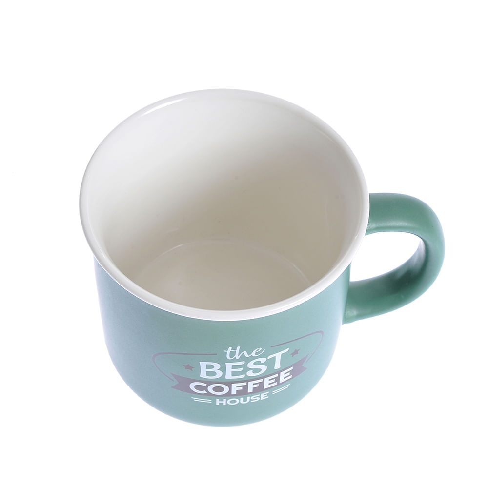Cana verde din portelan 360 ml - 3 | YEO