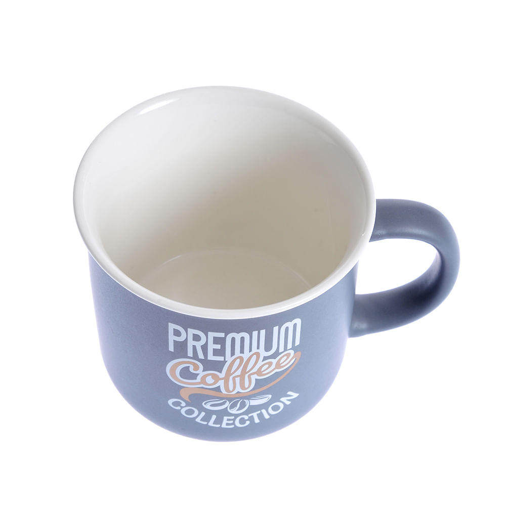 Cana gri din portelan 360 ml - 1 | YEO