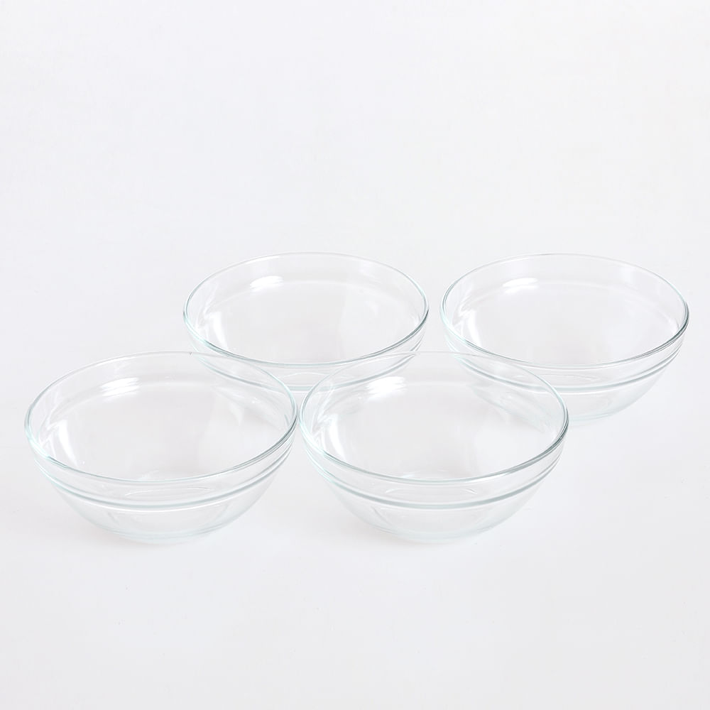 Set 4 boluri din sticla 12 cm