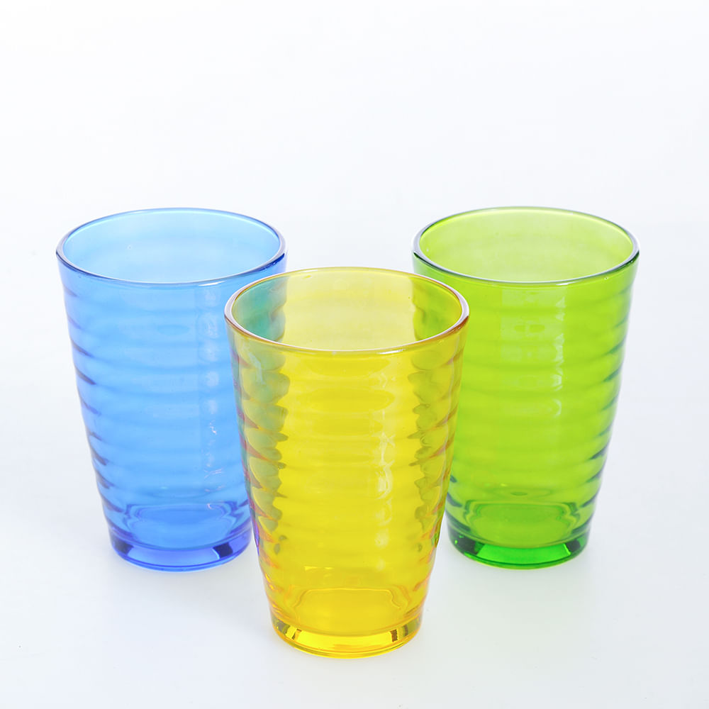 Set 3 pahare colorate 350 ml - 3 | YEO