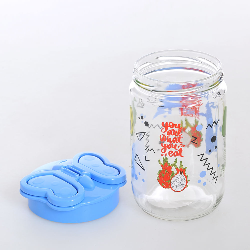 Borcan cu capac bleu 660 ml - 2 | YEO