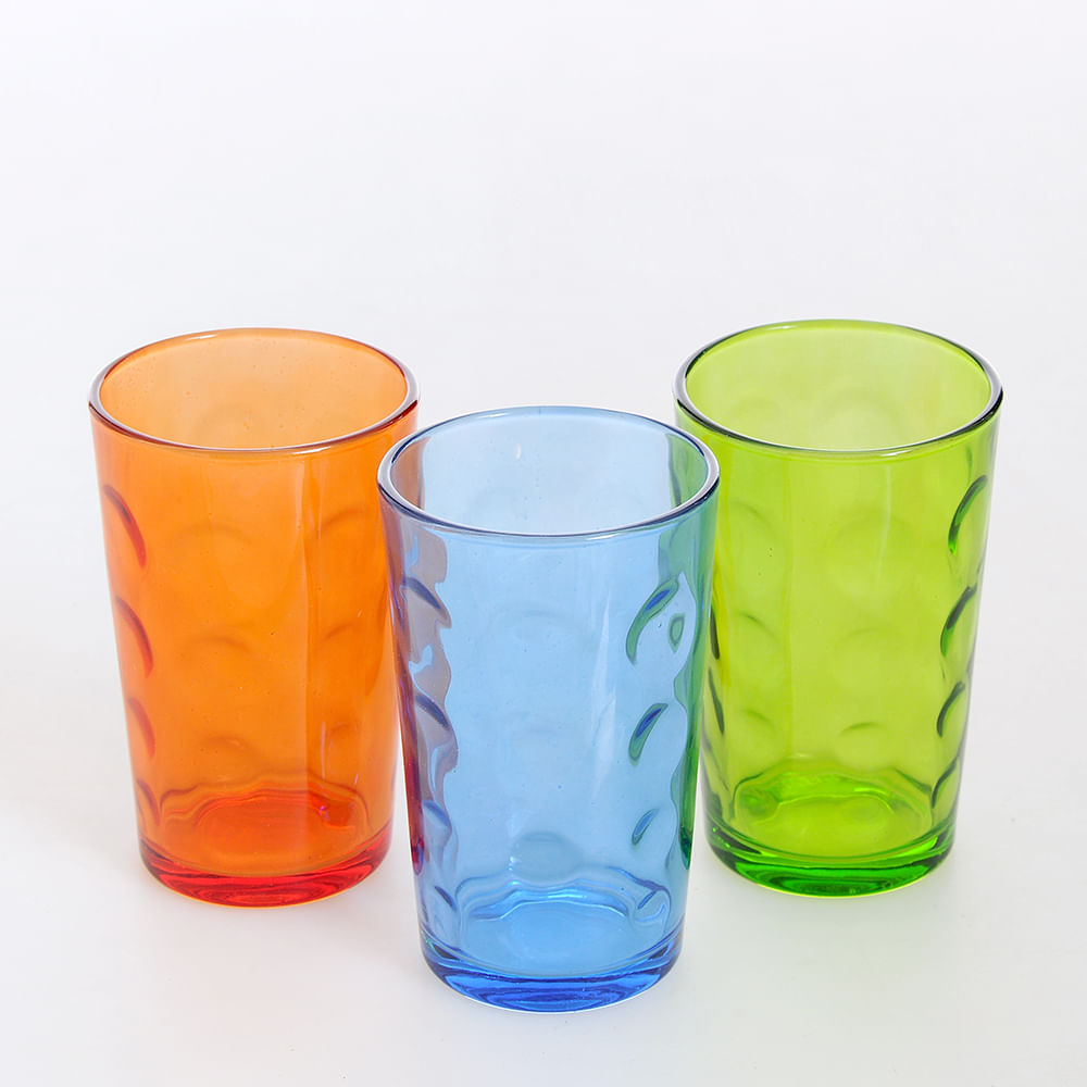 Set 3 pahare colorate 230 ml - 2 | YEO