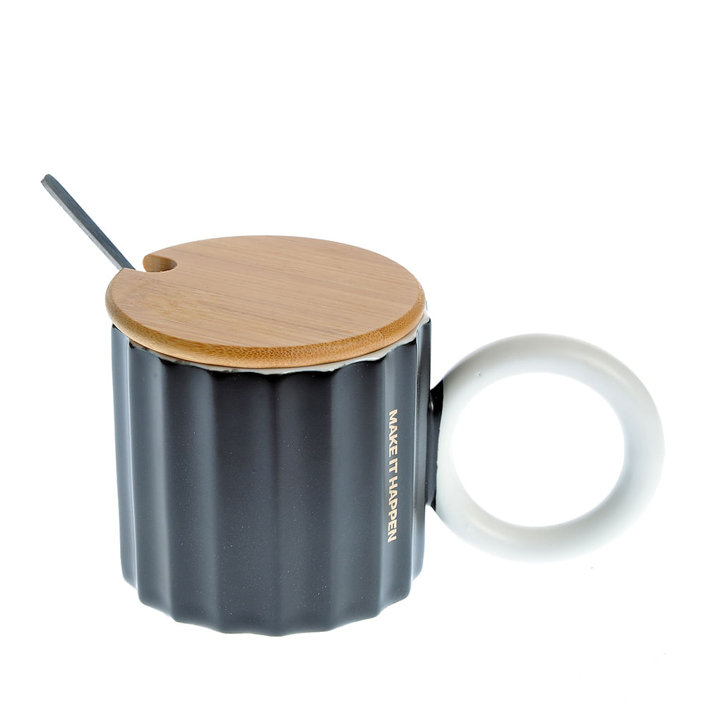 Cana neagra din ceramica 320 ml - 1 | YEO