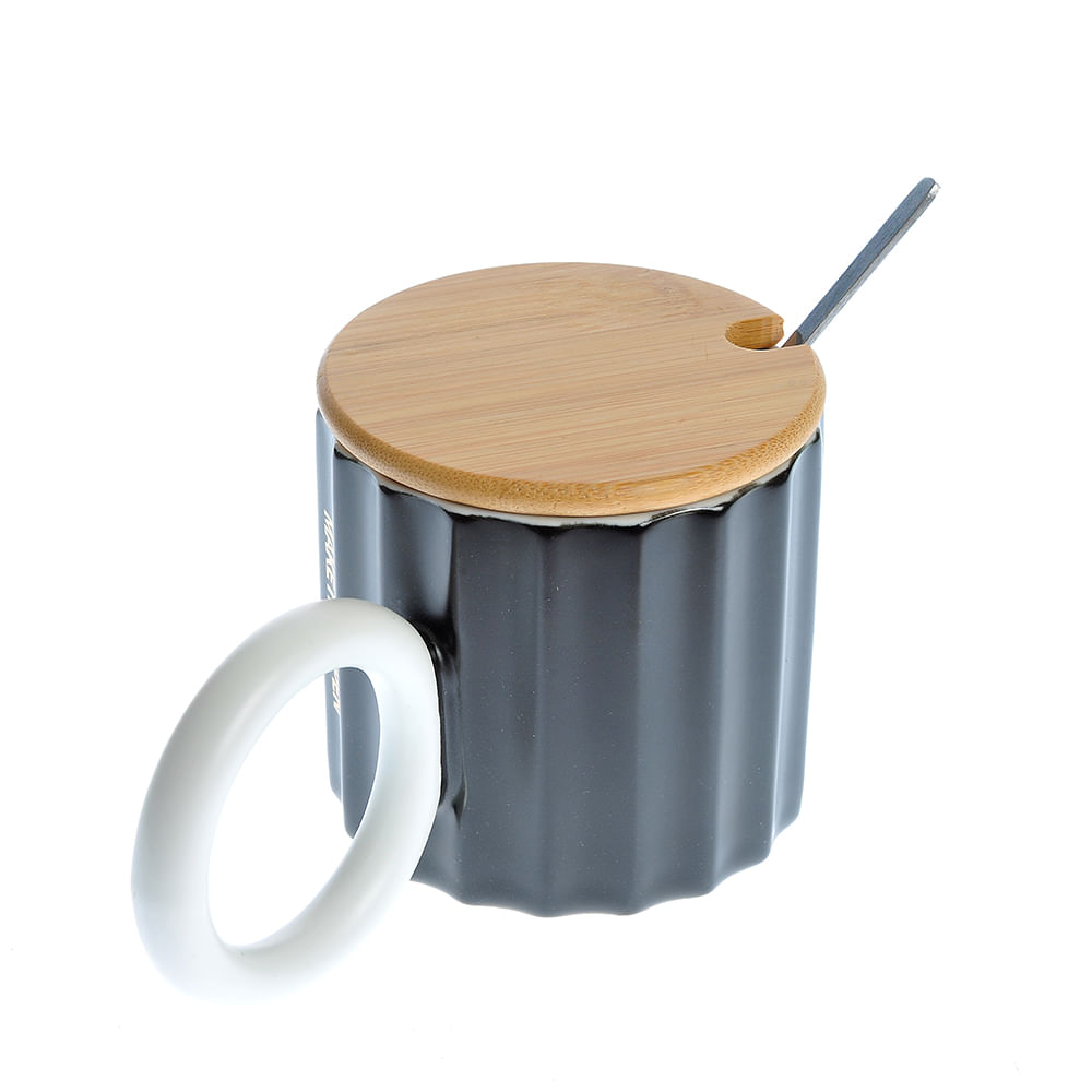 Cana neagra din ceramica 320 ml - 2 | YEO