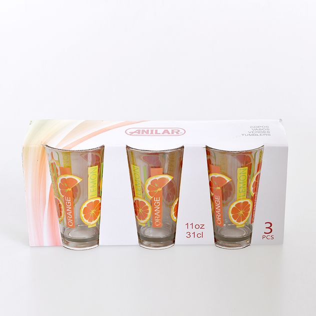 Set 3 pahare pentru limonada