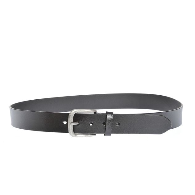 Curea neagra din piele cu catarama metalica