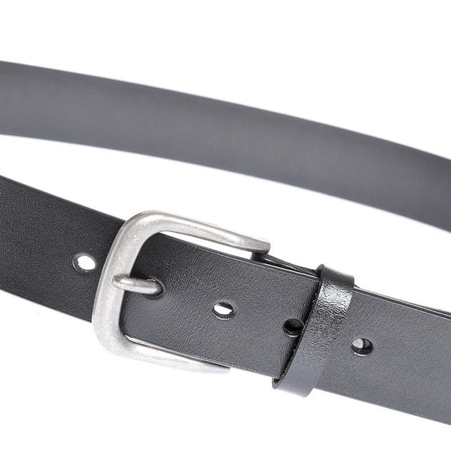 Curea neagra din piele cu catarama metalica